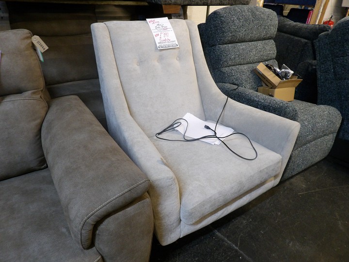 Light Grey Fabric Accent Chair