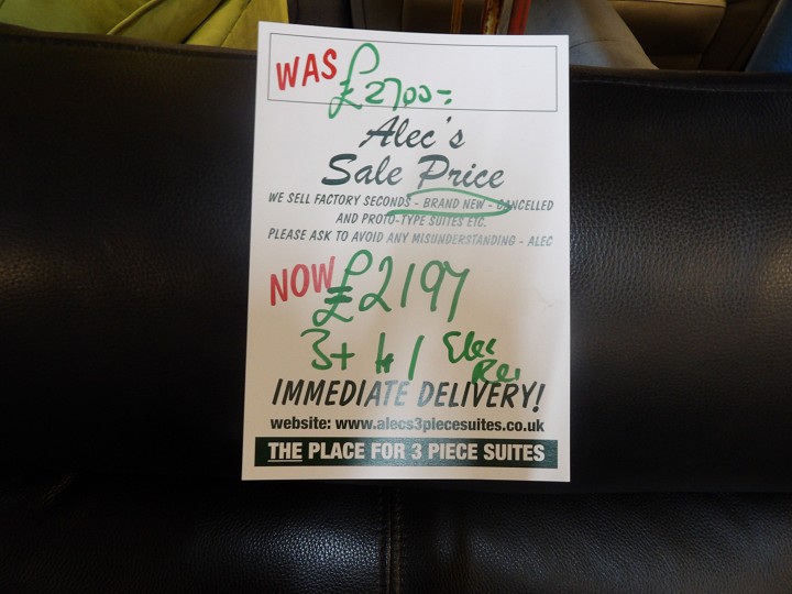 Sofa #225 at Alec's clearance warehouse, Bolton