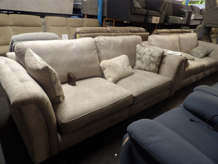 Taupe Fabric 3 Seater Sofa