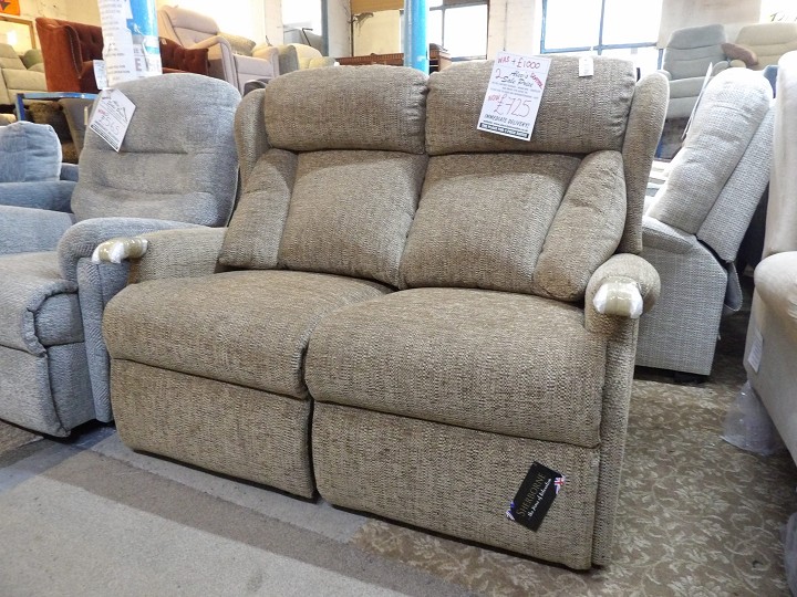 Firm High Back 2 Seater Fabric Sofa