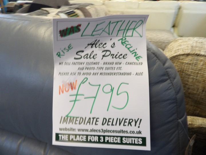 Sofa #739 at Alec's clearance warehouse, Bolton