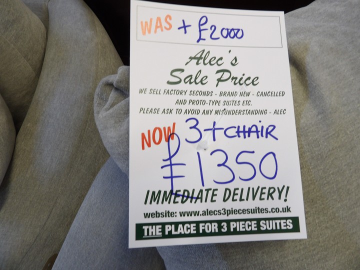 Sofa #696 at Alec's clearance warehouse, Bolton