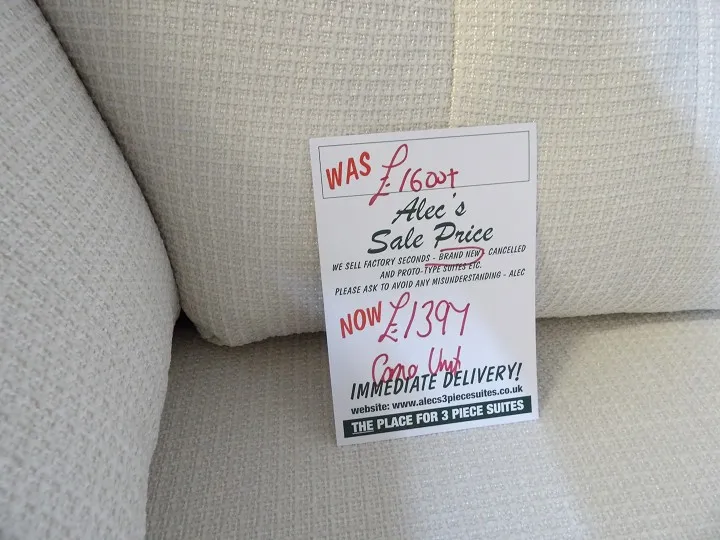 Sofa #45 at Alec's clearance warehouse, Bolton