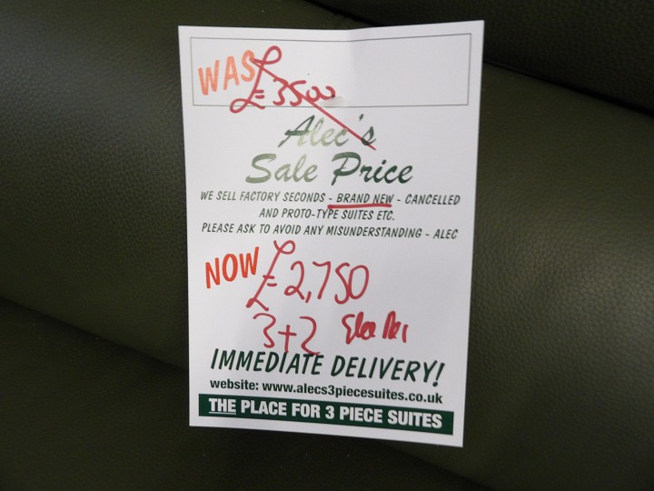 Sofa #418 at Alec's clearance warehouse, Bolton