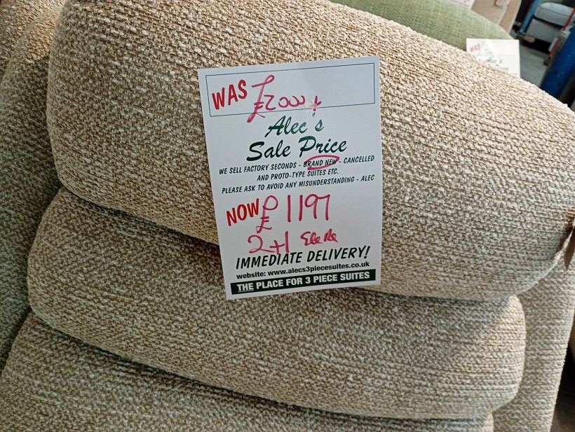 Sofa #367 at Alec's clearance warehouse, Bolton