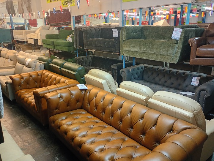 Sofa #865 at Alec's clearance warehouse, Bolton