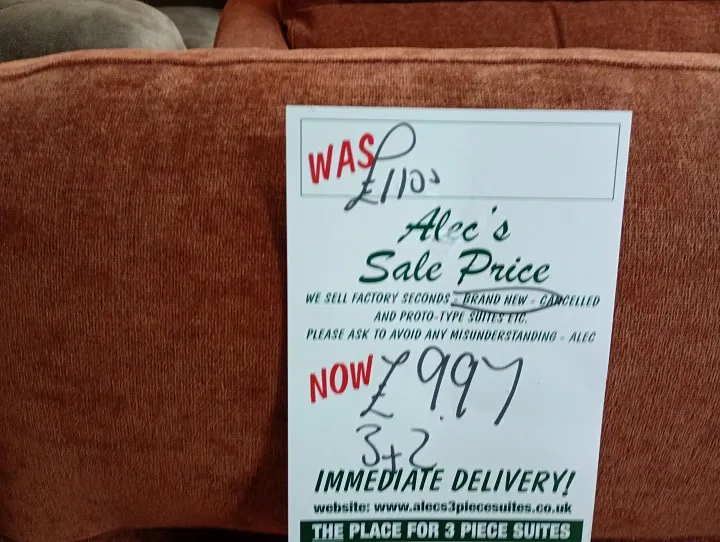 Sofa #1098 at Alec's clearance warehouse, Bolton