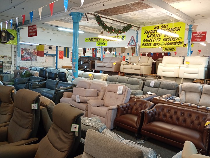 Sofa #1309 at Alec's clearance warehouse, Bolton