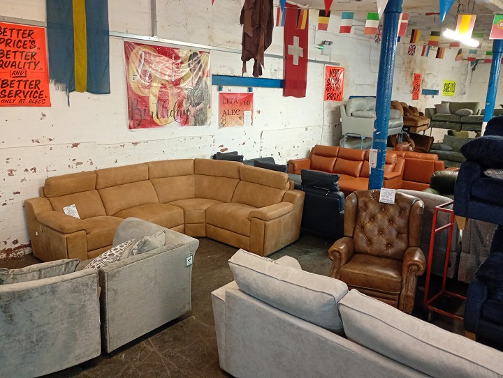 Sofa #1233 at Alec's clearance warehouse, Bolton
