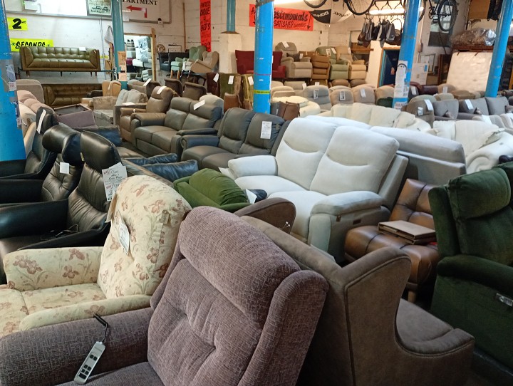 Sofa #1234 at Alec's clearance warehouse, Bolton