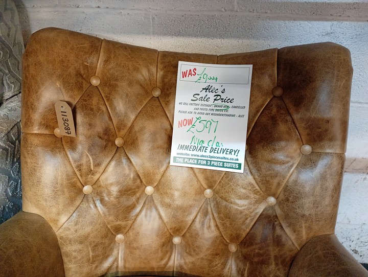 Sofa #1411 at Alec's clearance warehouse, Bolton