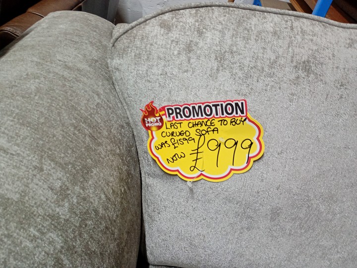 Sofa #1341 at Alec's clearance warehouse, Bolton
