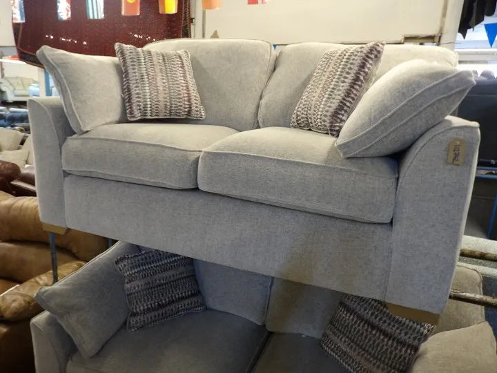 Light Grey Fabric Sofa Set